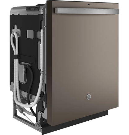 GE Appliances  Fingerprint Resistant Top Control with Stainless Steel Interior Dishwasher with Sanitize Cycle Fingerprint Resistant Slate - GDT650SMVES