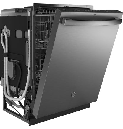 GE Appliances Fingerprint Resistant Top Control with Stainless Steel Interior Dishwasher with Sanitize Cycle Fingerprint Resistant Stainless - GDT650SYVFS