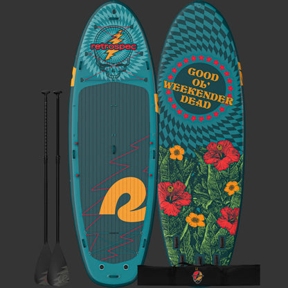 Retrospec Grateful Dead Weekender Crew XL Multi-Person Inflatable Stand Up Paddle Board 15’ - 6515