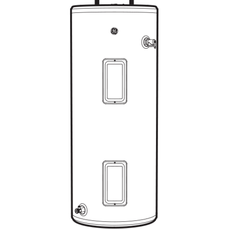 GE30T08BAM 30 Gallon Tall Electric Water Heater Gray