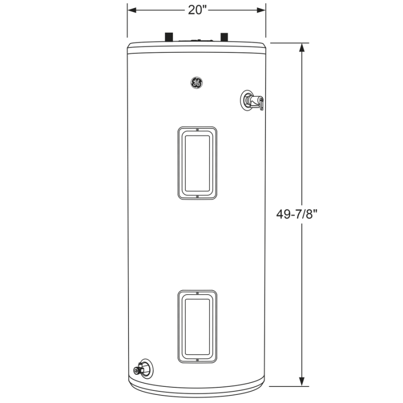 GE30T08BAM 30 Gallon Tall Electric Water Heater Gray