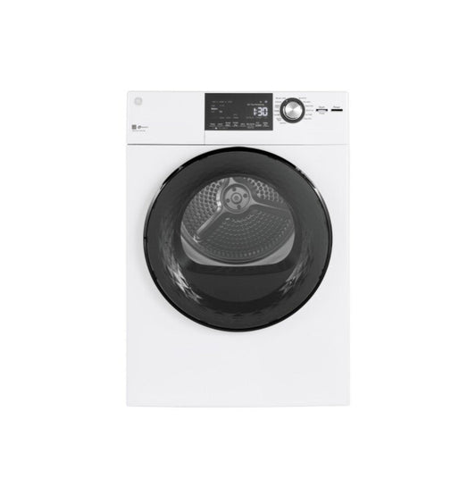 GE Appliances  24" 4.3 Cu.Ft. Front Load Vented Electric Dryer with Stainless Steel Basket White - GFD14ESSNWW