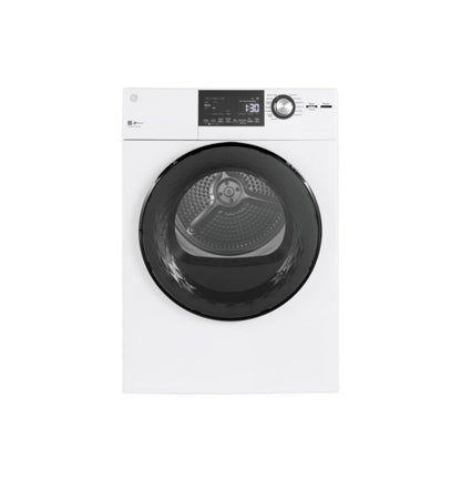 GE Appliances  24" 4.3 Cu.Ft. Front Load Vented Electric Dryer with Stainless Steel Basket White - GFD14ESSNWW