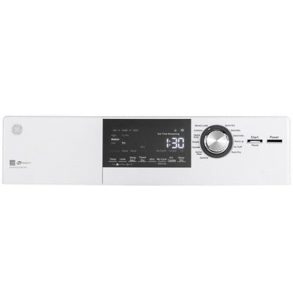 GE Appliances  24" 4.3 Cu.Ft. Front Load Vented Electric Dryer with Stainless Steel Basket White - GFD14ESSNWW