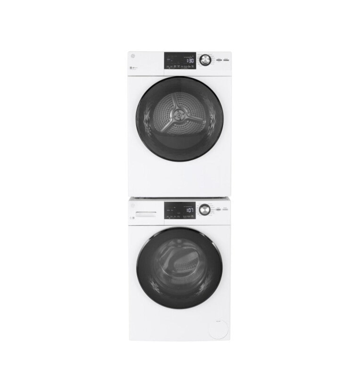 GE Appliances  24" 4.3 Cu.Ft. Front Load Vented Electric Dryer with Stainless Steel Basket White - GFD14ESSNWW