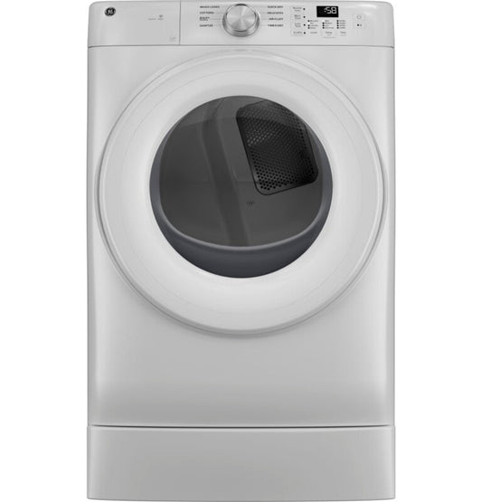 GE Appliances  7.8 cu. ft. Capacity Smart Front Load Gas Dryer White - GFD35GSSYWW