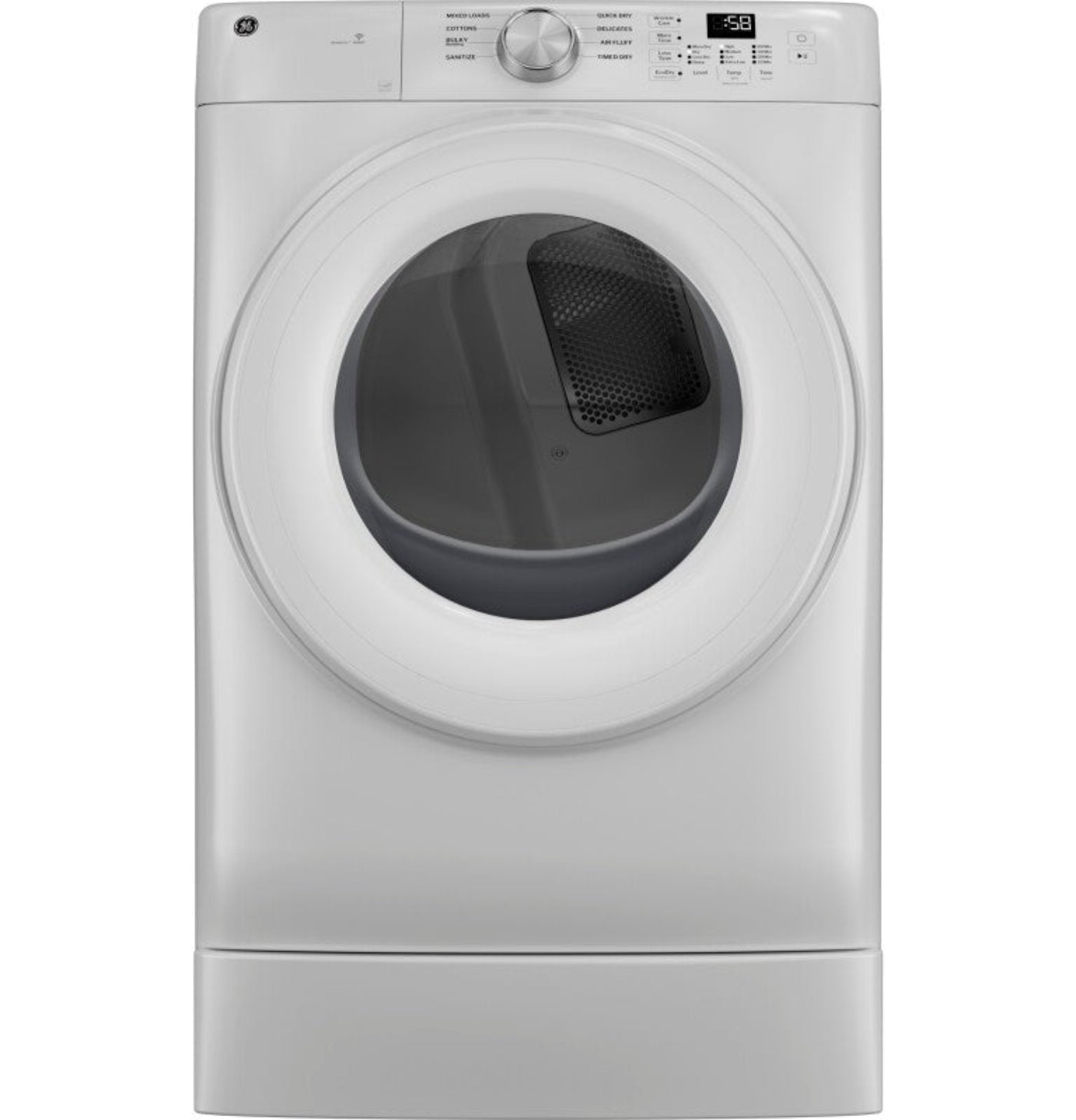 GE Appliances  7.8 cu. ft. Capacity Smart Front Load Gas Dryer White - GFD35GSSYWW