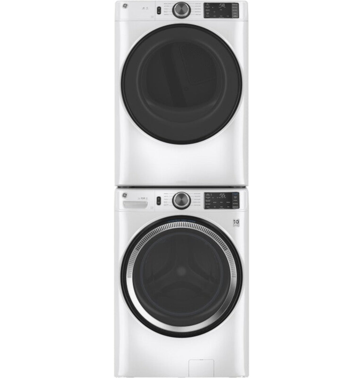 GE Appliances  7.8 cu. ft. Capacity Smart Front Load Gas Dryer with Sanitize Cycle White - GFD55GSSNWW