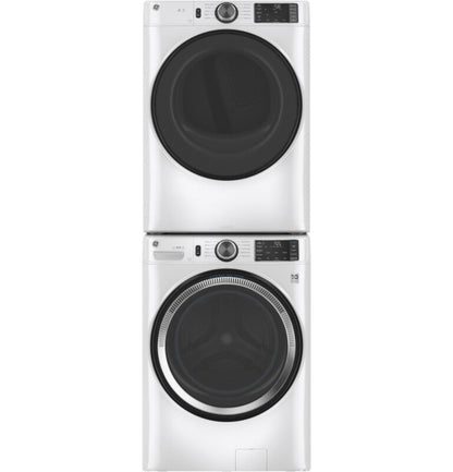 GE Appliances  7.8 cu. ft. Capacity Smart Front Load Gas Dryer with Sanitize Cycle White - GFD55GSSNWW