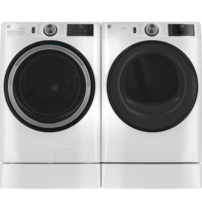 GE Appliances  7.8 cu. ft. Capacity Smart Front Load Gas Dryer with Sanitize Cycle White - GFD55GSSNWW