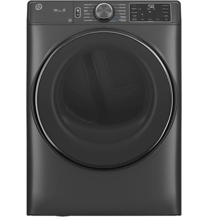GE Appliances  7.8 cu. ft. Capacity Smart Front Load Electric Dryer with Steam and Sanitize Cycle Carbon Graphite - GFD65ESPVDS