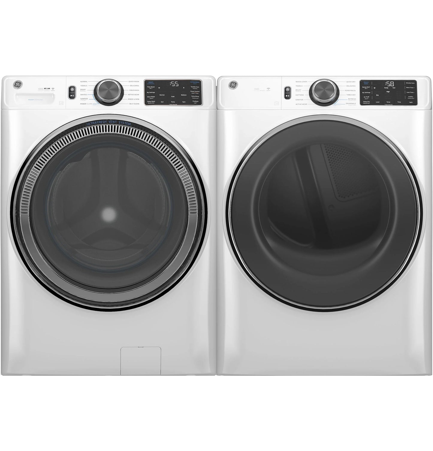 GE Appliances  5.0 cu. ft. Capacity Smart Front Load Steam Washer with SmartDispense UltraFresh Vent System with OdorBlock and Steam White - GFW655SSVWW