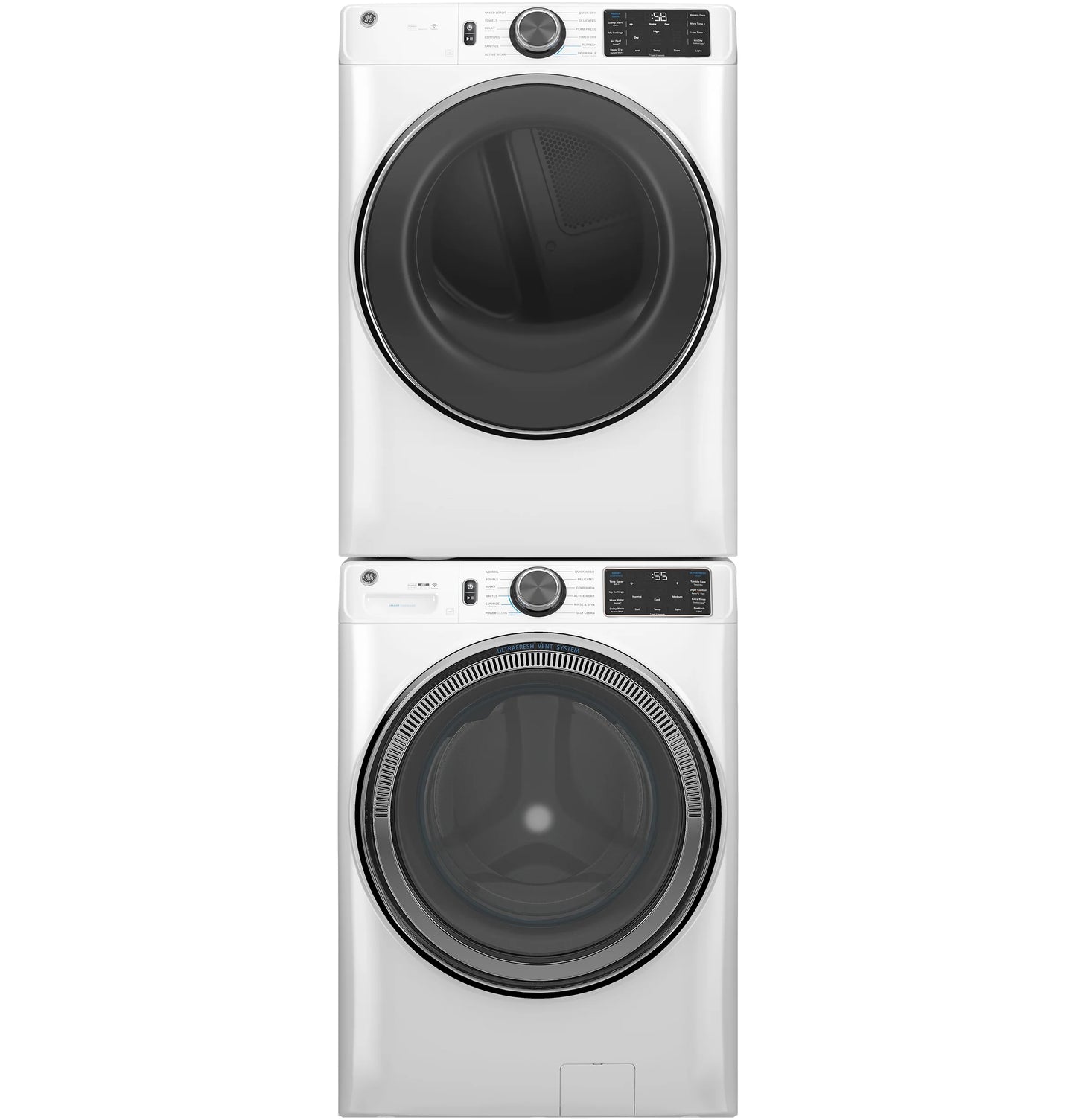 GE Appliances  5.0 cu. ft. Capacity Smart Front Load Steam Washer with SmartDispense UltraFresh Vent System with OdorBlock and Steam White - GFW655SSVWW
