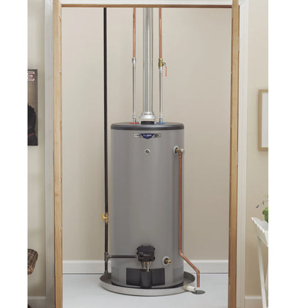 GE Appliances  RealMAX Premium 40-Gallon Short Natural Gas Atmospheric Water Heater Gray - GG40S10BXR