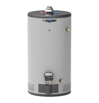 GE Appliances RealMAX Premium 50-Gallon Short Natural Gas Atmospheric Water Heater Gray - GG50S10BXR