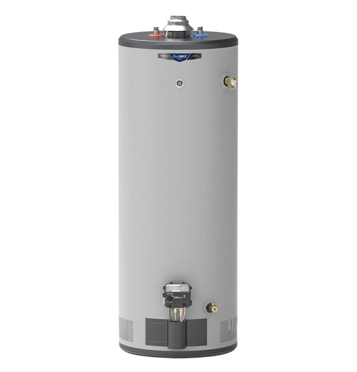 GE Appliances  RealMAX Premium 50-Gallon Tall Natural Gas Atmospheric Water Heater Gray - GG50T10BXR