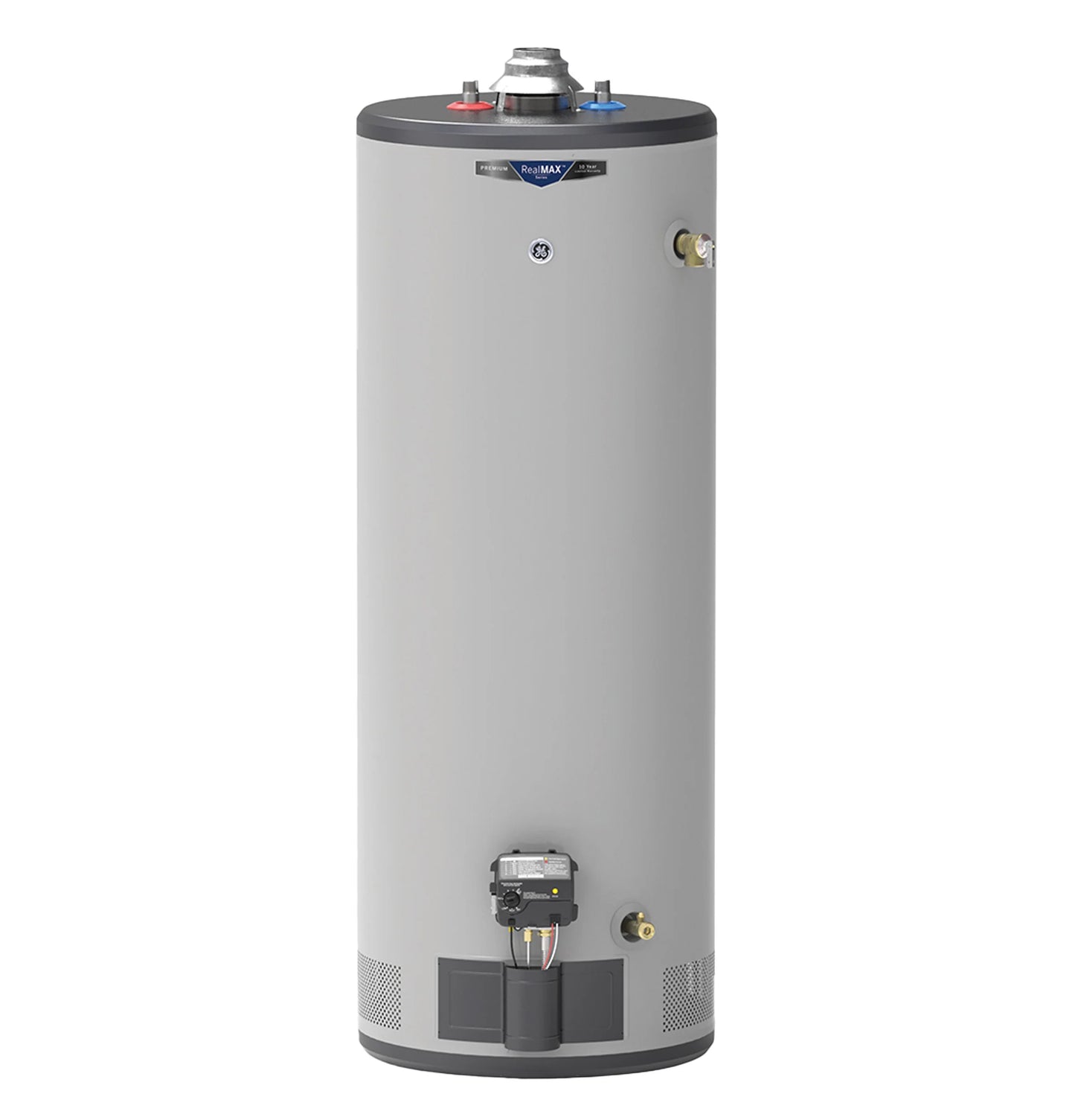 GE Appliances  RealMAX Premium 50-Gallon Tall Natural Gas Atmospheric Water Heater Gray - GG50T10BXR