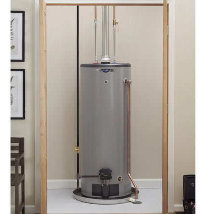 GE Appliances  RealMAX Premium 50-Gallon Tall Natural Gas Atmospheric Water Heater Gray - GG50T10BXR