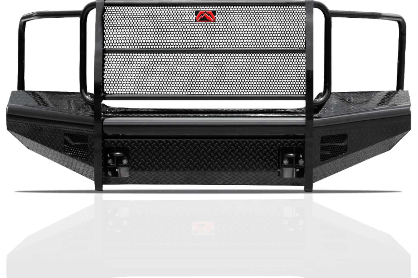 Fab Fours GM08-S2160-1 GMC Sierra 2500/3500 2007.5-2010 Black Steel Front Bumper with Full Guard