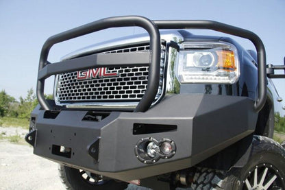 Fab Fours GM14-A3150-1 GMC Sierra 2500/3500 2015-2019 Premium Front Bumper Winch Ready with Full Guard