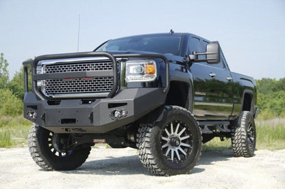 Fab Fours GM14-A3150-1 GMC Sierra 2500/3500 2015-2019 Premium Front Bumper Winch Ready with Full Guard