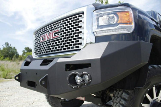 Fab Fours GM14-A3151-1 GMC Sierra 2500/3500 2015-2019 Premium Front Bumper Winch Ready No Guard