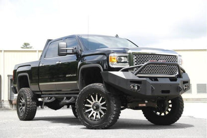 Fab Fours GM14-A3152-1 GMC Sierra 2500/3500 2015-2019 Premium Front Bumper Winch Ready with Pre-Runner Guard