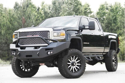 Fab Fours GM14-A3152-1 GMC Sierra 2500/3500 2015-2019 Premium Front Bumper Winch Ready with Pre-Runner Guard