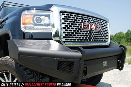 Fab Fours GM14-Q3161-1 GMC Sierra 2500/3500 2015-2019 Black Steel Elite Front Bumper No Guard with Tow Hooks