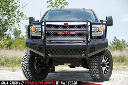 Fab Fours GM14-S3160-1 GMC Sierra 2500/3500 2015-2019 Black Steel Front Bumper with Full Guard