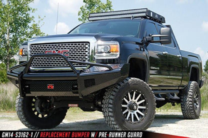 Fab Fours GM14-S3162-1 GMC Sierra 2500/3500 2015-2019 Black Steel Front Bumper with Pre-Runner Guard