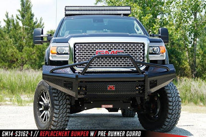 Fab Fours GM14-S3162-1 GMC Sierra 2500/3500 2015-2019 Black Steel Front Bumper with Pre-Runner Guard
