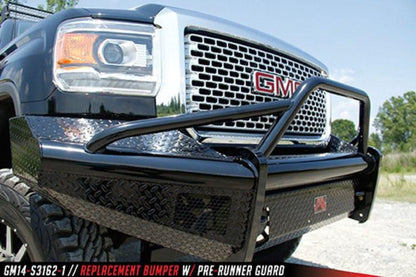 Fab Fours GM14-S3162-1 GMC Sierra 2500/3500 2015-2019 Black Steel Front Bumper with Pre-Runner Guard