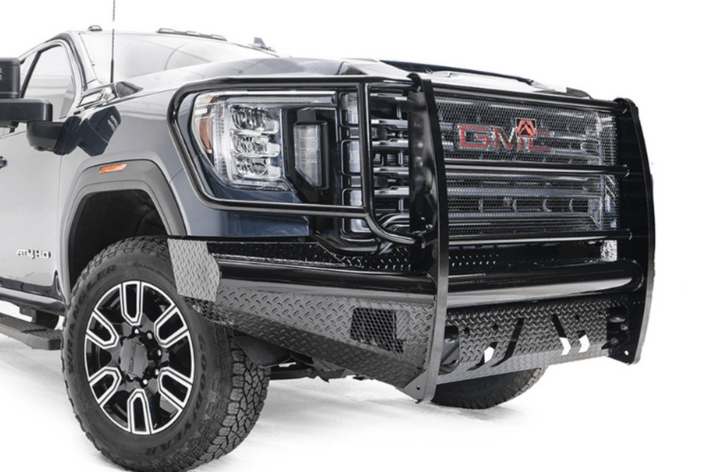 Fab Fours GM20-S5060-1 GMC Sierra 2500/3500 2020-2023 Black Steel Front Bumper With Sensor Full Guard