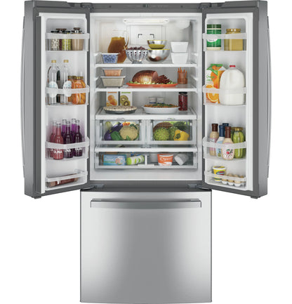 GE Appliances 20.8 Cu. Ft. French-Door Fingerprint Resistant Stainless Steel - GNE21FYKFS