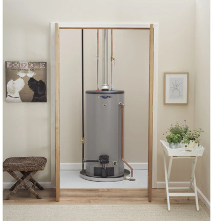 GE Appliances  RealMAX Premium 40-Gallon Short Liquid Propane Atmospheric Water Heater Gray - GP40S10BXR