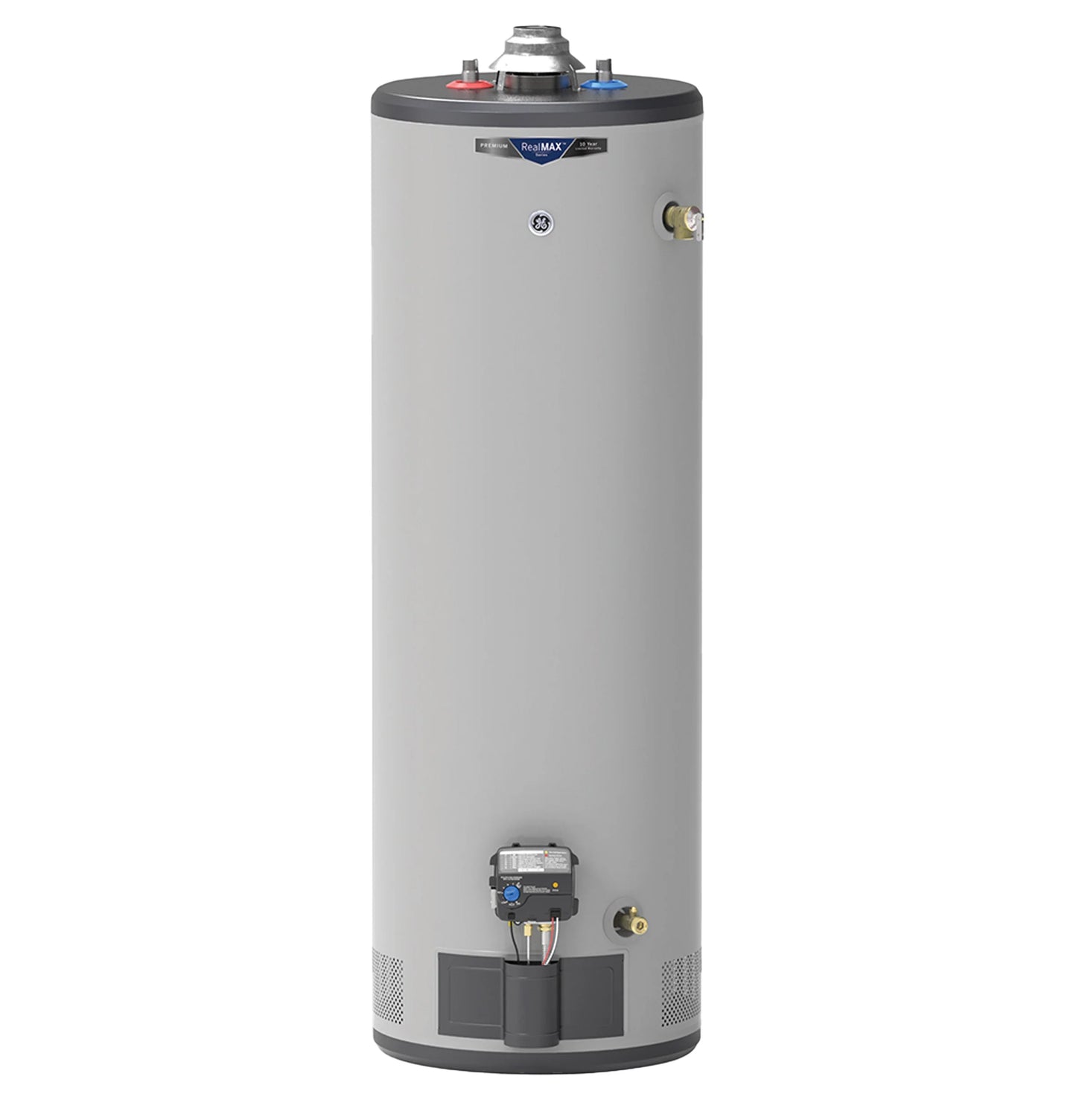 GE Appliances  RealMAX Premium 40-Gallon Tall Liquid Propane Atmospheric Water Heater Gray - GP40T10BXR
