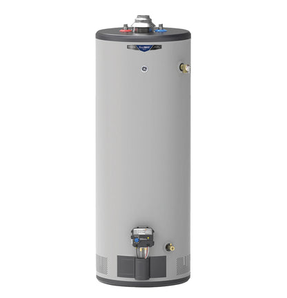 GE GP50T10BXR RealMAX Premium 50-Gallon Tall Liquid Propane Atmospheric Water Heater Gray