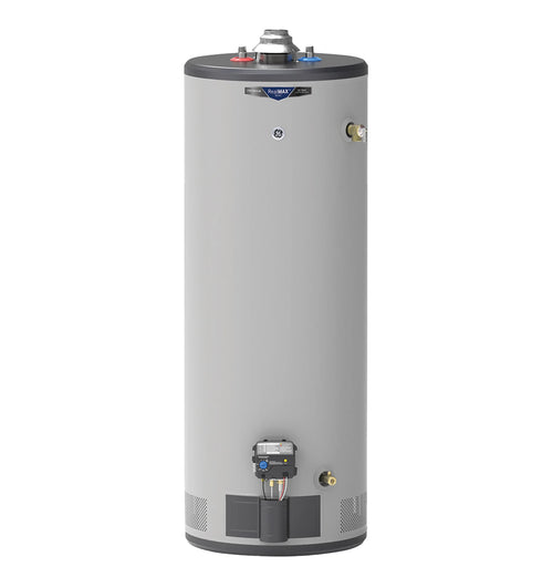 GE GP50T10BXR RealMAX Premium 50-Gallon Tall Liquid Propane Atmospheric Water Heater Gray