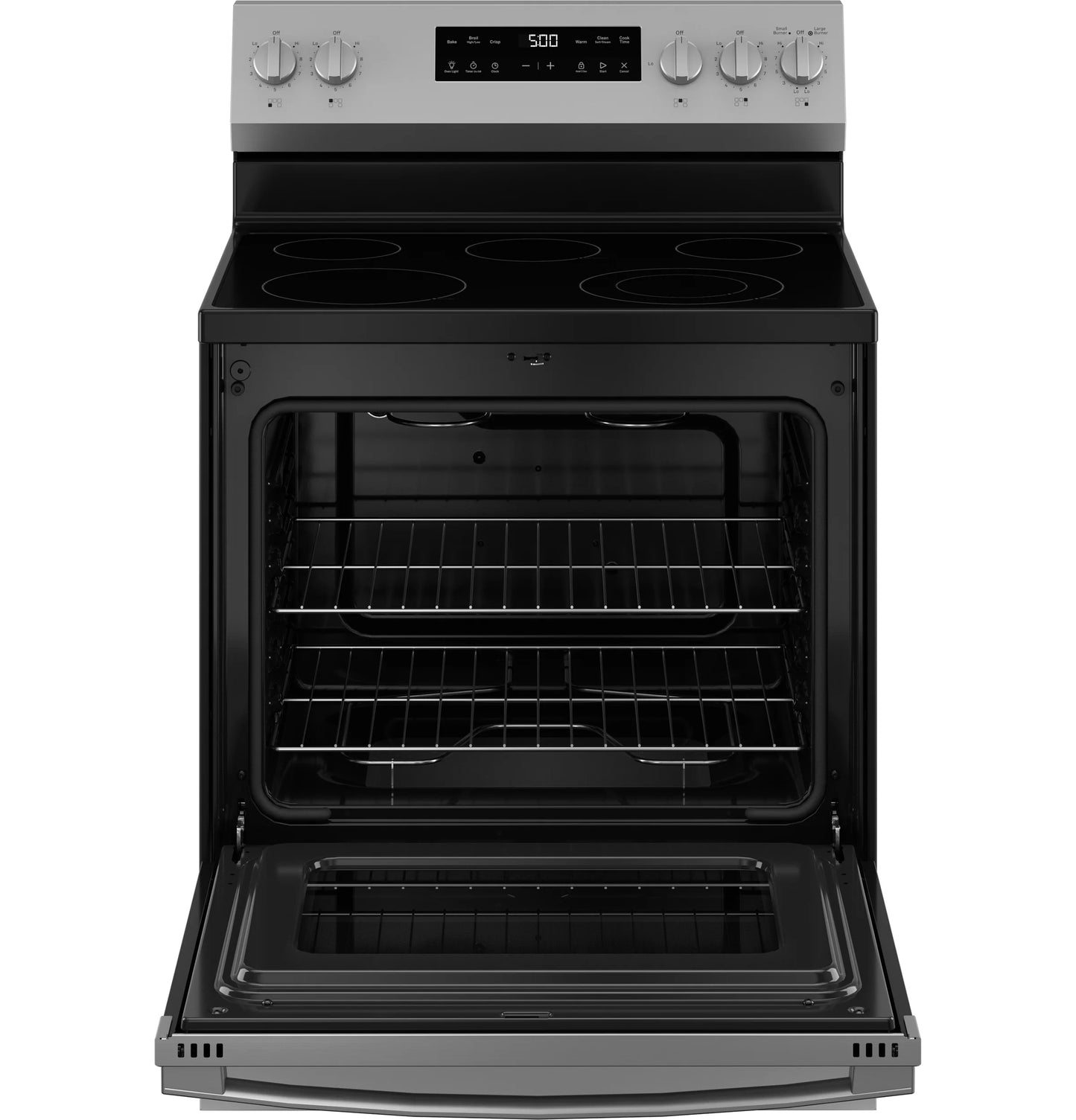GE Appliances 30" Free-Standing Electric Range with Crisp Mode Stainless Steel - GRF500PVSS