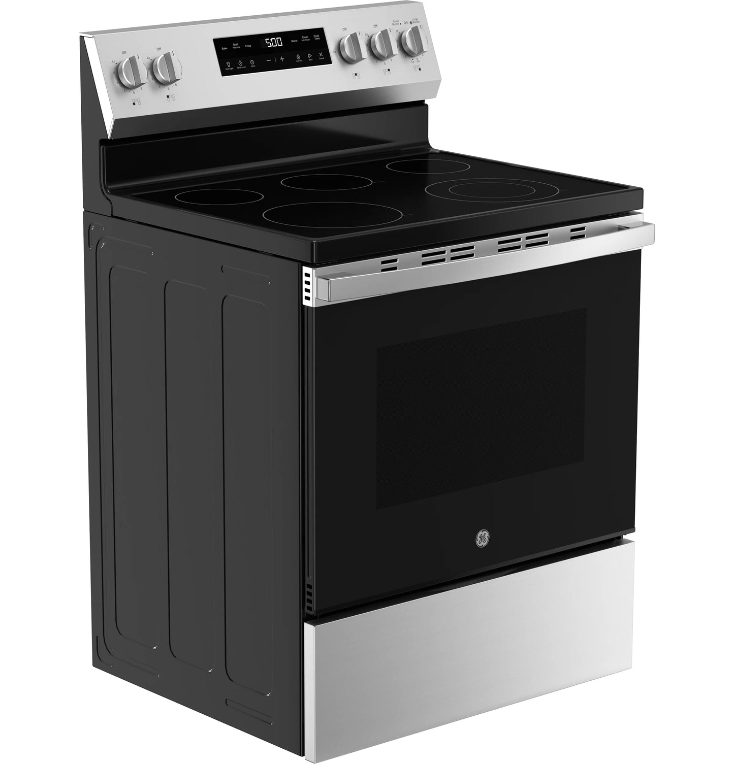 GE Appliances 30" Free-Standing Electric Range with Crisp Mode Stainless Steel - GRF500PVSS