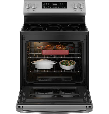 GRF600AVSS 30" Free-Standing Electric Convection Range with No Preheat Air Fry and EasyWash Oven Tray Stainless Steel