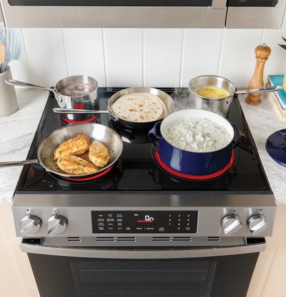 GRF600AVSS 30" Free-Standing Electric Convection Range with No Preheat Air Fry and EasyWash Oven Tray Stainless Steel