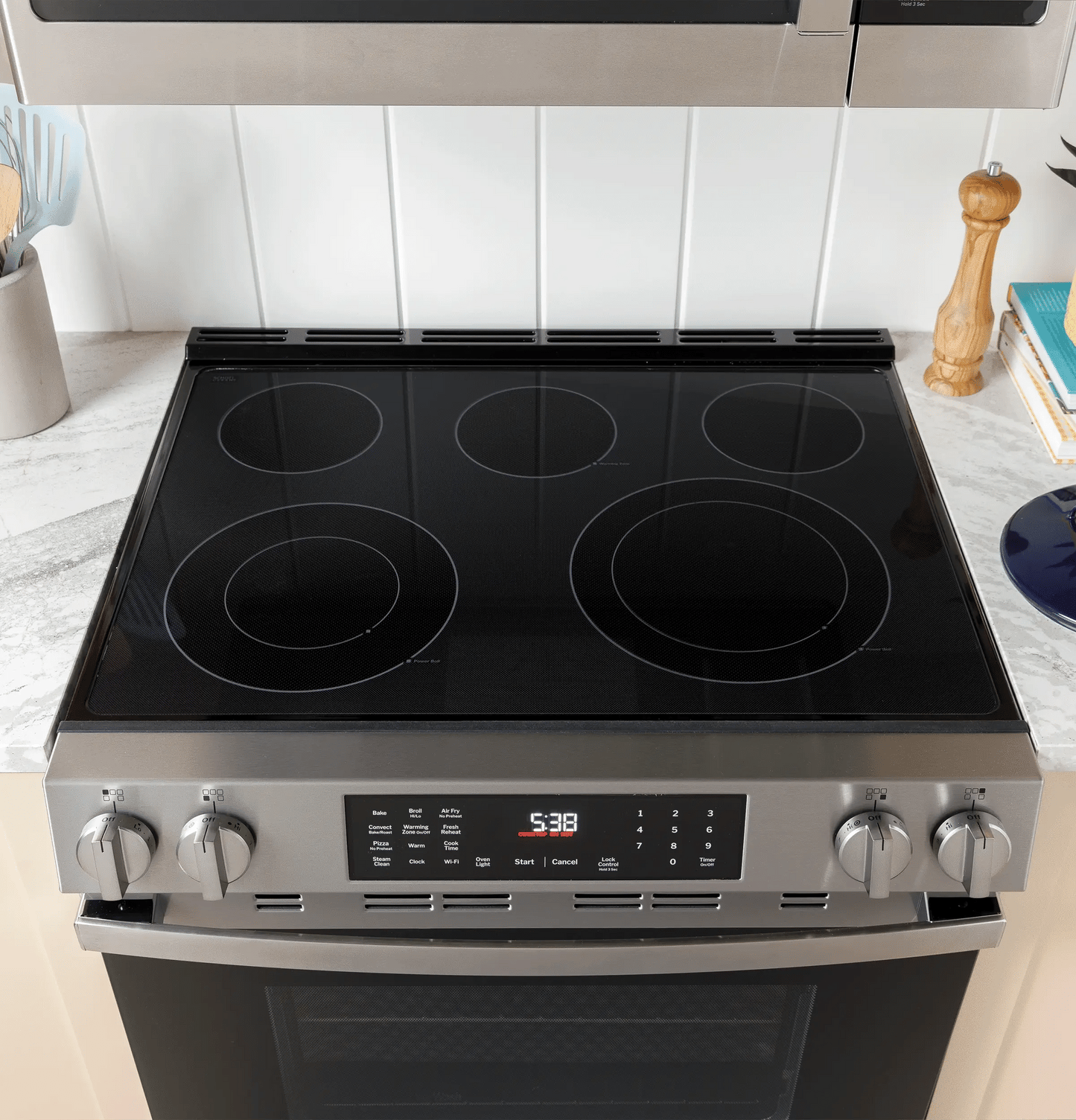 GRF600AVSS 30" Free-Standing Electric Convection Range with No Preheat Air Fry and EasyWash Oven Tray Stainless Steel