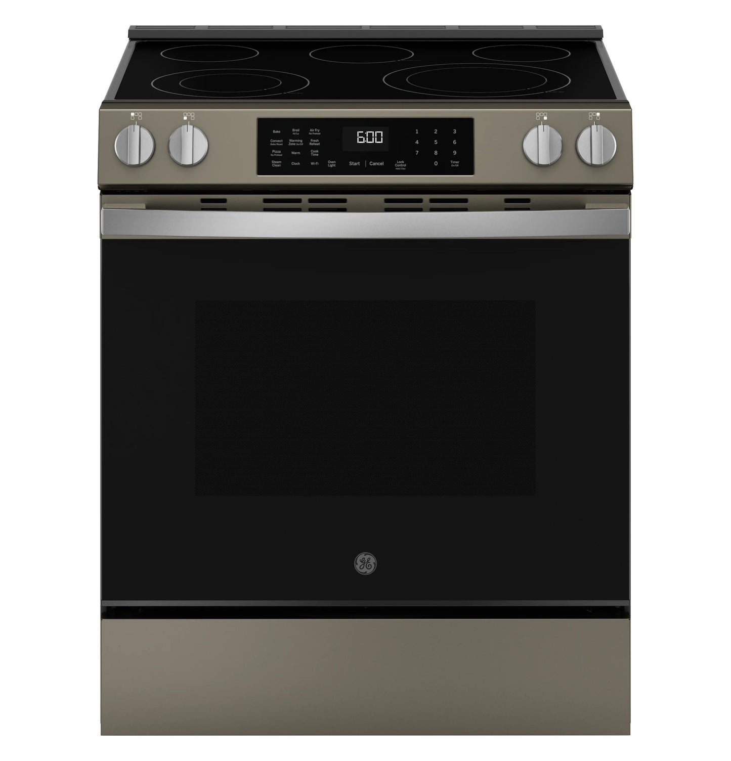 GE Appliances 30" Slide-In Electric Convection Range with No Preheat Air Fry and EasyWash Oven Tray Fingerprint Resistant Slate - GRS600AVES