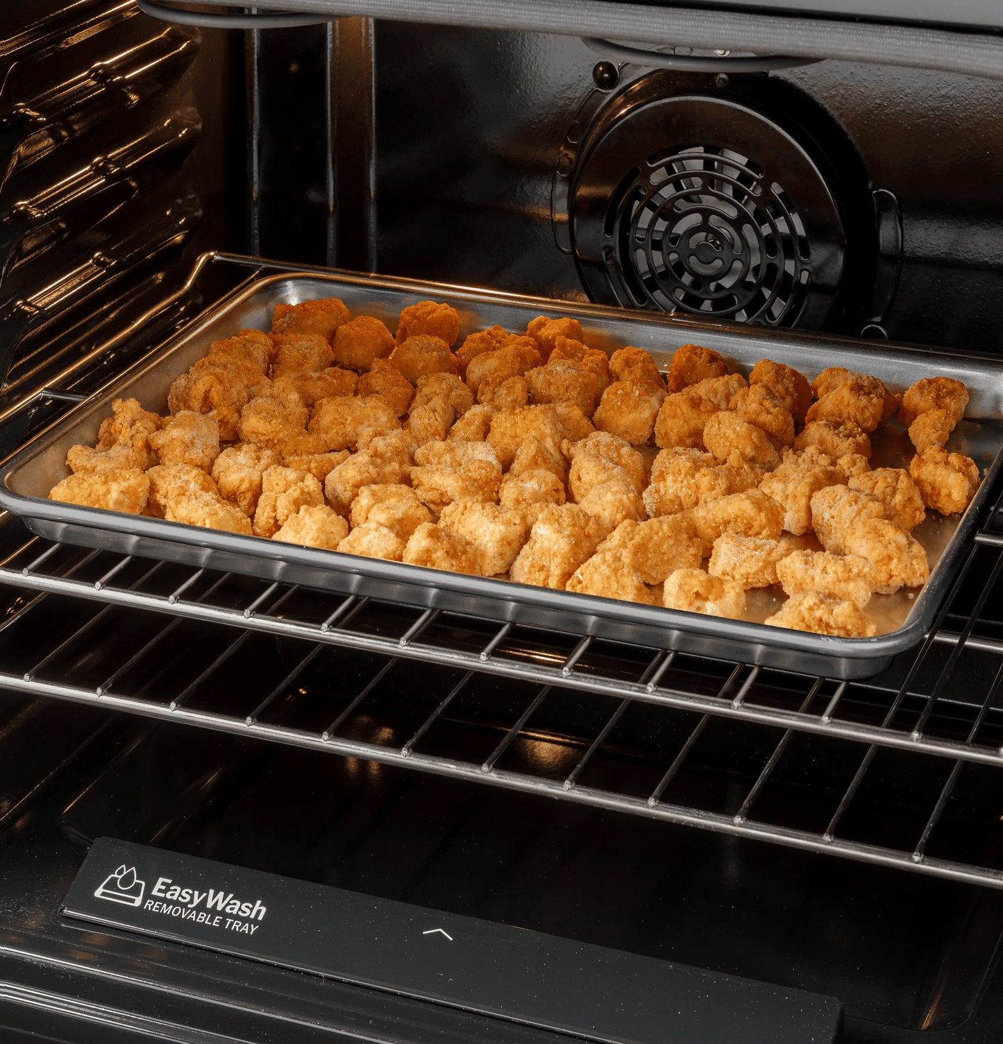 GE Appliances 30" Slide-In Electric Convection Range with No Preheat Air Fry and EasyWash Oven Tray Fingerprint Resistant Slate - GRS600AVES