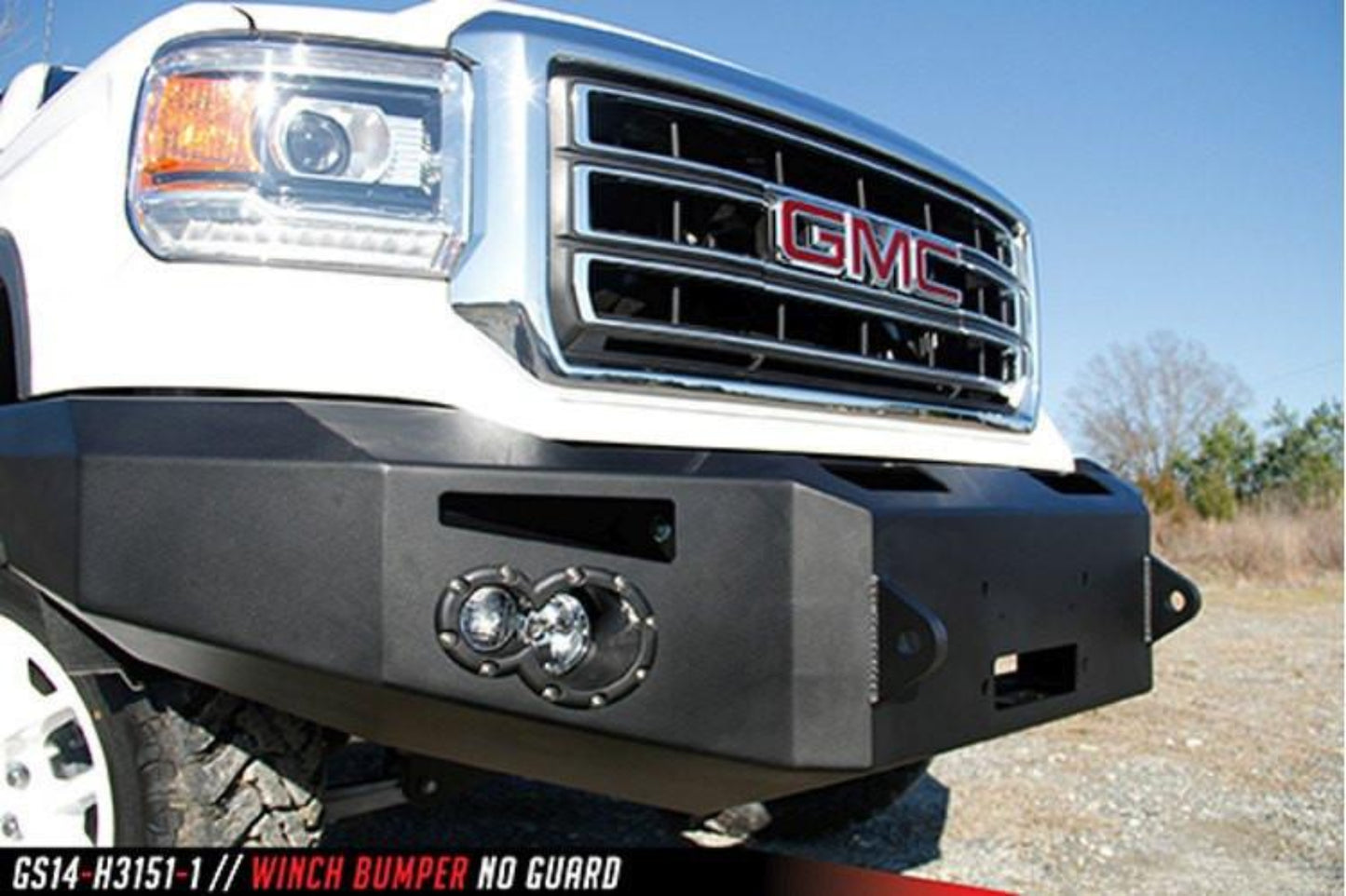 Fab Fours GS14-F3151-1 GMC Sierra 1500 2014-2015 Premium Front Bumper Sensor Winch Ready No Guard