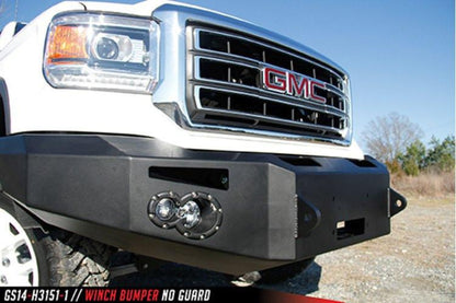 Fab Fours GS14-F3151-1 GMC Sierra 1500 2014-2015 Premium Front Bumper Sensor Winch Ready No Guard