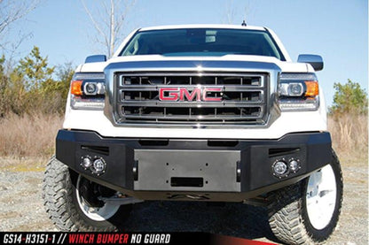 Fab Fours GS14-F3151-1 GMC Sierra 1500 2014-2015 Premium Front Bumper Sensor Winch Ready No Guard