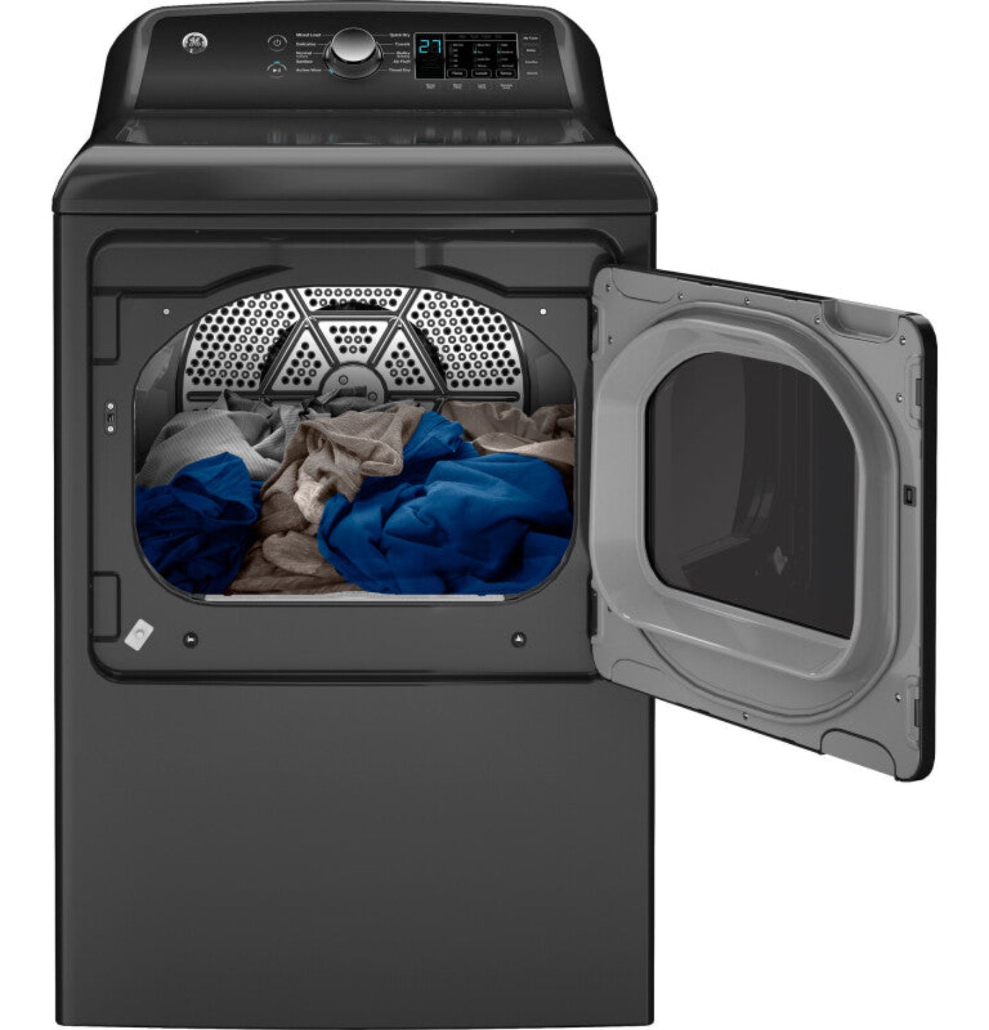 GE Appliances  7.4 cu. ft. Capacity Electric Dryer with Up To 120 ft. Venting and Sensor Dry Diamond Gray - GTD58EBPVDG